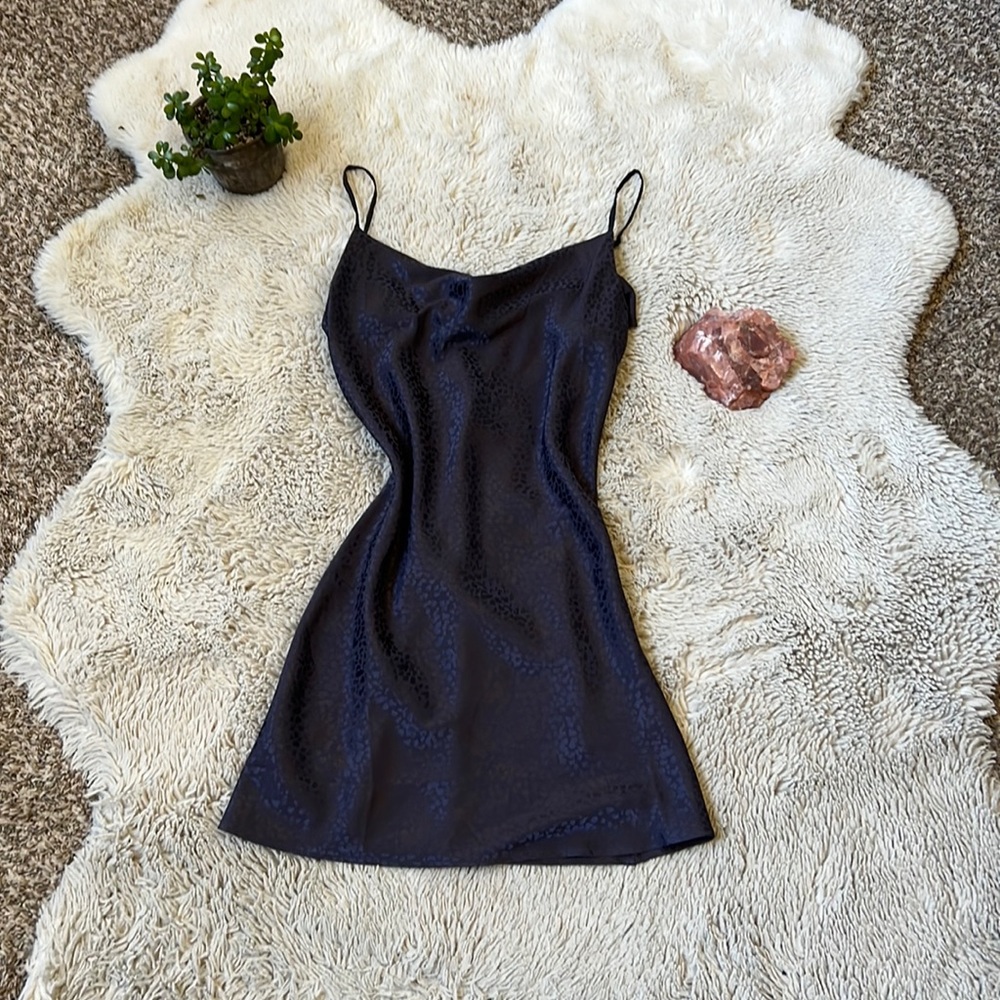 Purple slip dress